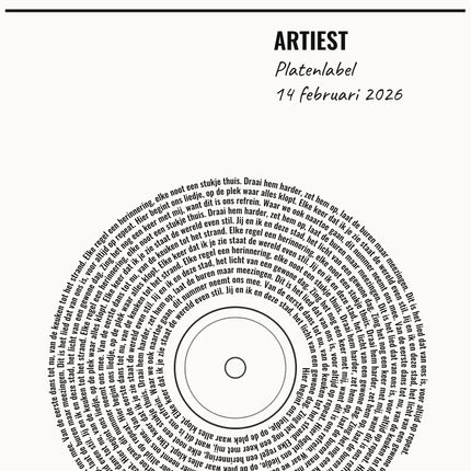 Songtekst poster – detail van de spiraal