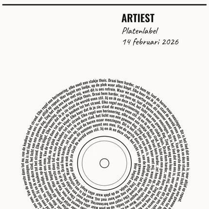 Songtekst poster – detail van de spiraal