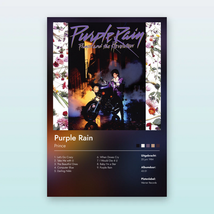 Album poster kleurverloop met kleuren uit de albumhoes