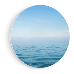 Wandcirkel vooraanzicht Zee Met Een Blauw Hemel Achtergrond