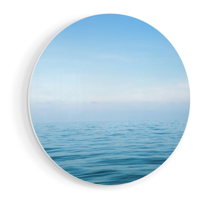 Wandcirkel vooraanzicht Zee Met Een Blauw Hemel Achtergrond