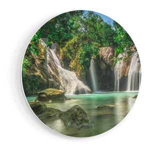 Wandcirkel vooraanzicht Tropische Waterval 