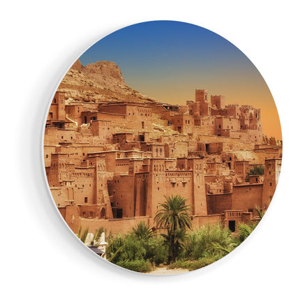 Wandcirkel vooraanzicht Kasbah Ait Ben Haddou Stad in Marokko