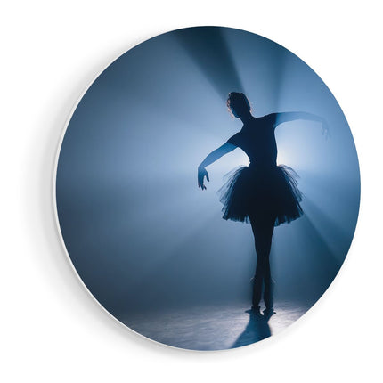 Wandcirkel vooraanzicht Ballerina Silhouet - Ballet