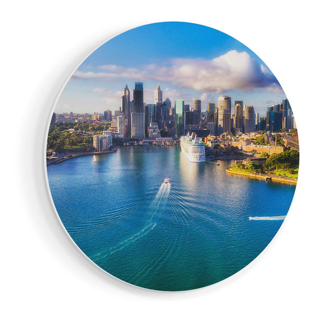 Wandcirkel vooraanzicht Sydney Stad bij de Haven
