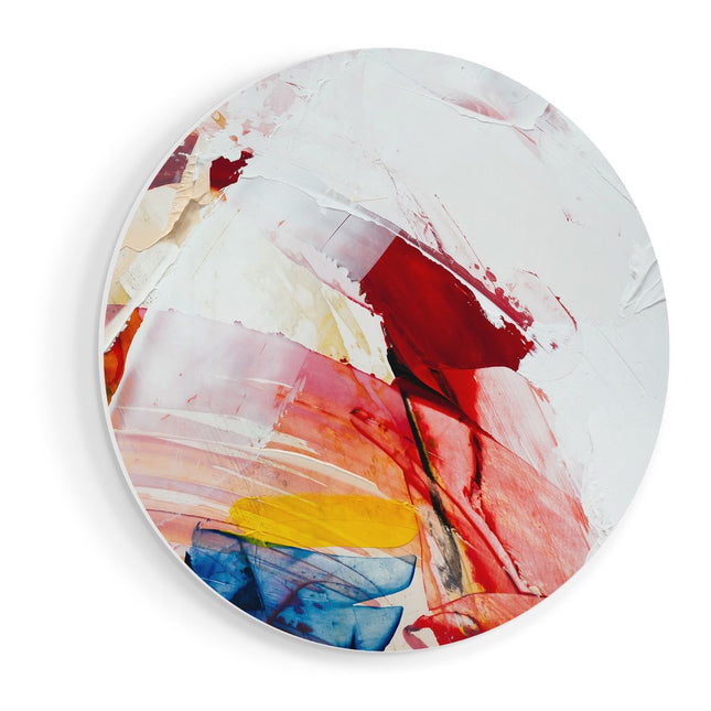 Wandcirkel vooraanzicht Abstracte Kunst van Verf Kleuren