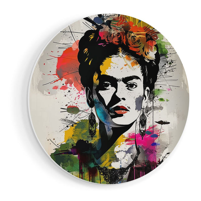 Wandcirkel vooraanzicht Frida Kahlo