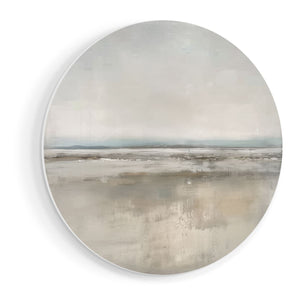 Wandcirkel vooraanzicht Abstract Kunstwerk van een Strand