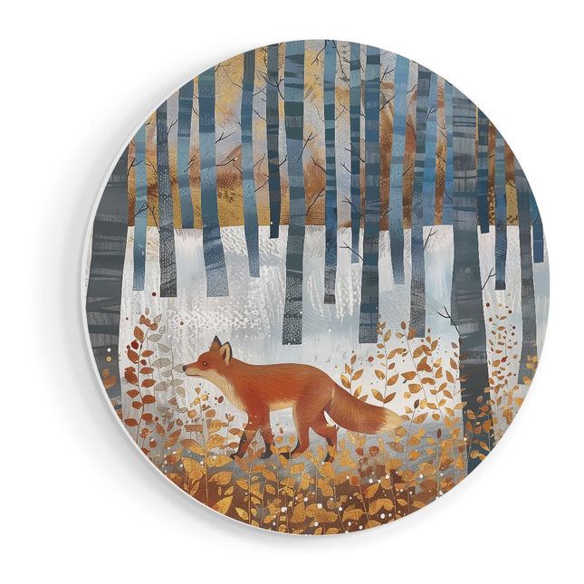 Wandcirkel vooraanzicht Vos in het Bos
