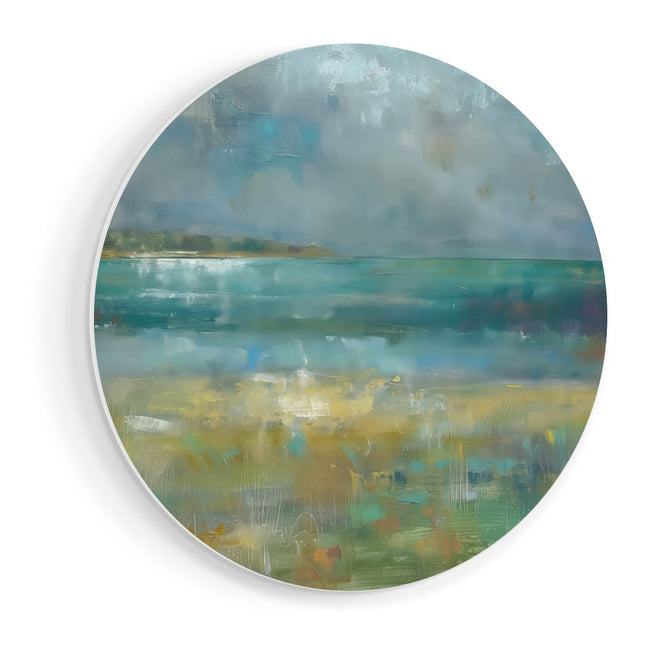 Wandcirkel vooraanzicht Abstract Kunstwerk van de Zee en de Lucht