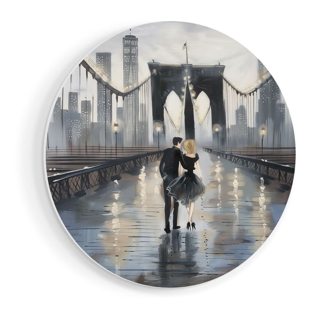 Wandcirkel vooraanzicht Brooklyn Brug Brooklyn Brug Brooklyn Brug Brooklyn Brug Brooklyn Brug Brooklyn Brug