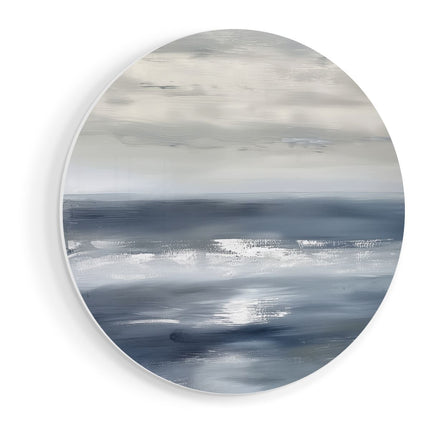 Wandcirkel vooraanzicht Abstract Kunstwerk van de Oceaan