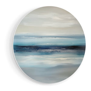 Wandcirkel vooraanzicht Abstract Kunstwerk van de Oceaan