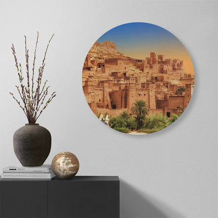 Wandcirkel muur Kasbah Ait Ben Haddou Stad in Marokko