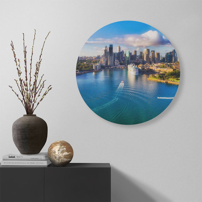 Wandcirkel muur Sydney Stad bij de Haven