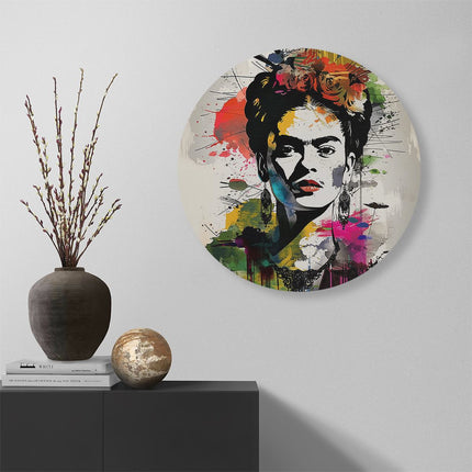 Wandcirkel muur Frida Kahlo