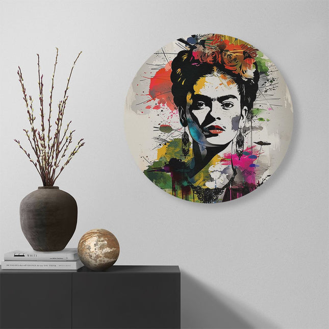 Wandcirkel muur Frida Kahlo