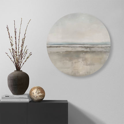 Wandcirkel muur Abstract Kunstwerk van een Strand