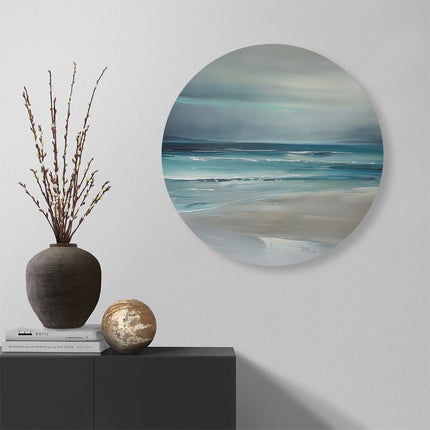 Wandcirkel muur Abstract Kunstwerk van een Strand