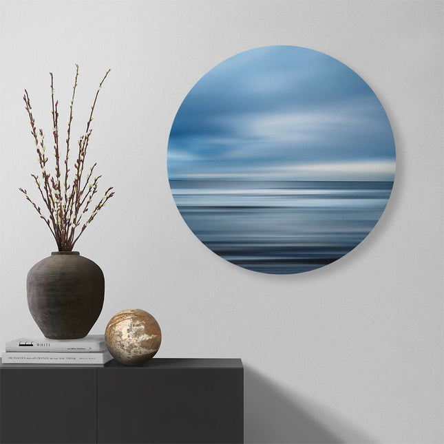 Wandcirkel muur Wazig Beeld van de Oceaan
