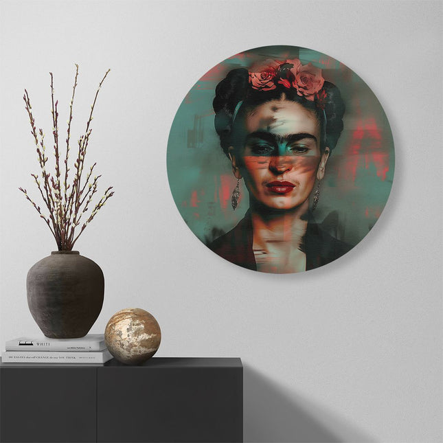 Wandcirkel muur Portret van Frida Kahlo