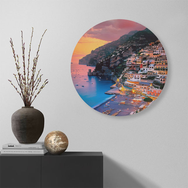Wandcirkel muur Positano, Amalfikust, Italië