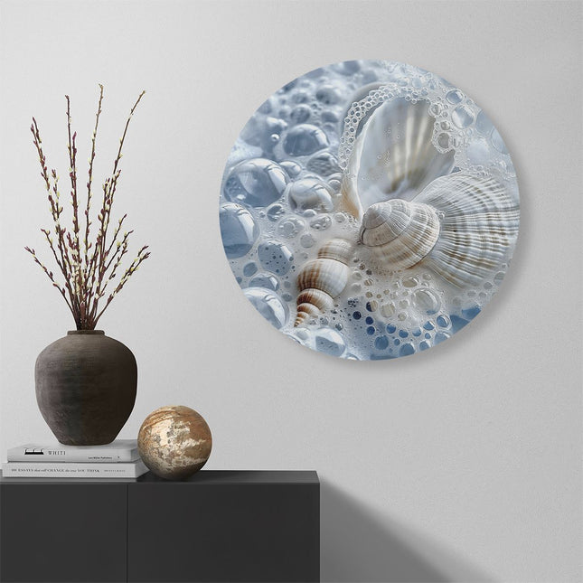 Wandcirkel muur Schelpen en Bubbels