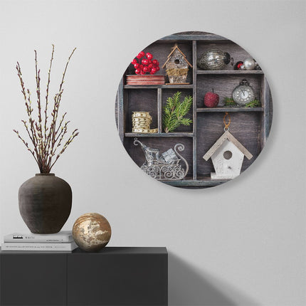 Wandcirkel muur Kerst Kastje