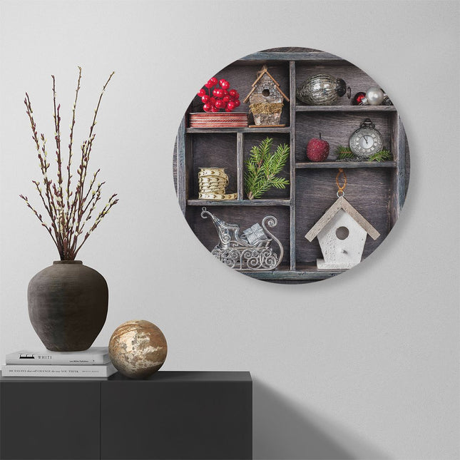 Wandcirkel muur Kerst Kastje