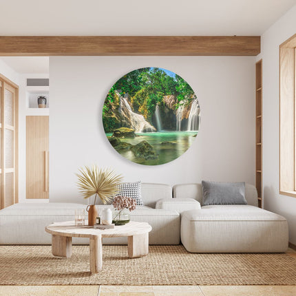 Wandcirkel woonkamer Tropische Waterval 