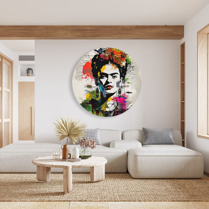 Wandcirkel woonkamer Frida Kahlo