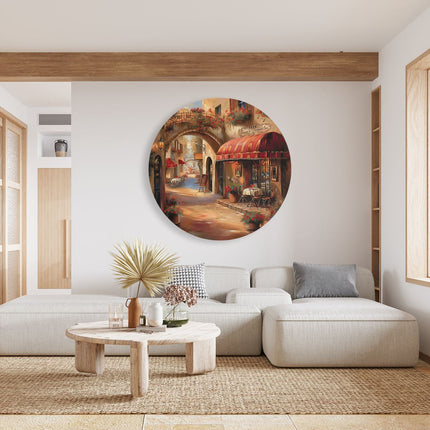 Wandcirkel woonkamer Kunstwerk van een Straatbeeld