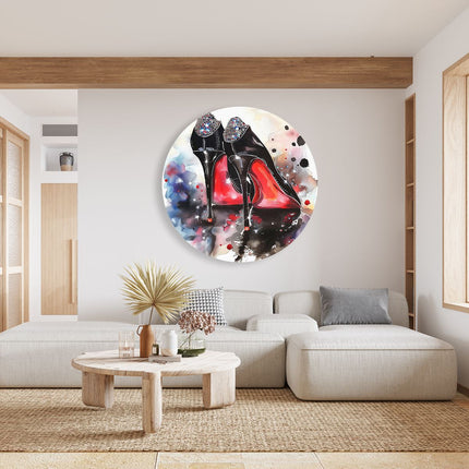 Wandcirkel woonkamer Christian Louboutin Hoge Hakken