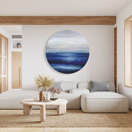 Wandcirkel woonkamer Abstract Kunstwerk van de Oceaan