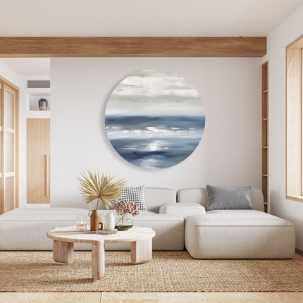 Wandcirkel woonkamer Abstract Kunstwerk van de Oceaan