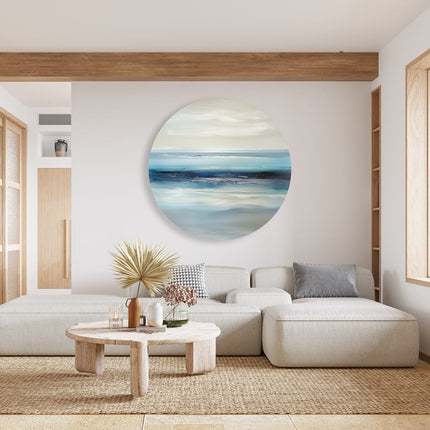 Wandcirkel woonkamer Abstract Kunstwerk van de Oceaan