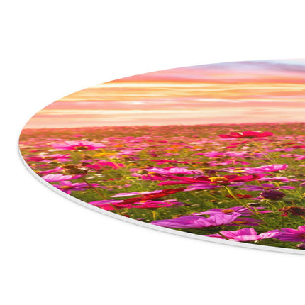 Wandcirkel detail Kleurrijke Kosmos Bloemenveld
