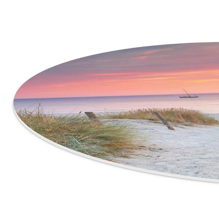 Wandcirkel detail Strand En Duinen Bij Zonsondergang