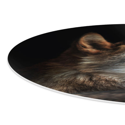 Wandcirkel detail Wolvenkop Met Een Zonnestraal - Wolf