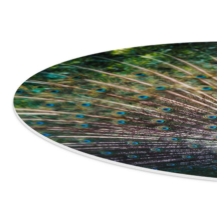 Wandcirkel detail Pauw Met Kleurrijke Veren - Kleur