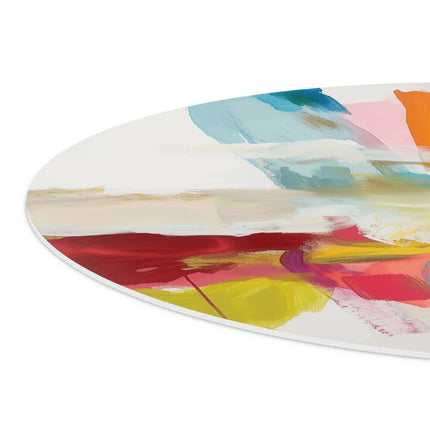 Wandcirkel detail Abstract Kunstwerk met Heldere Kleuren