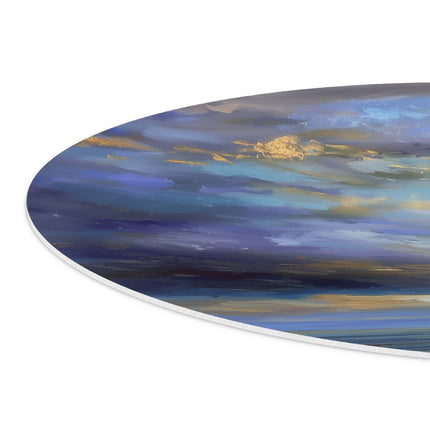 Wandcirkel detail Kunstwerk van een Bewolkte Hemel boven de Oceaan