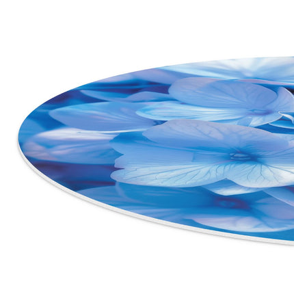 Wandcirkel detail Close-Up van Blauwe Bloemen