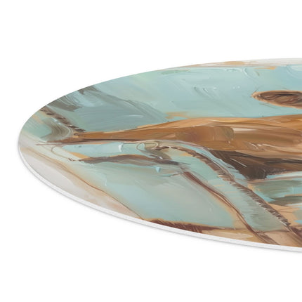 Wandcirkel detail Koe Rustend op een Blauwe Stoel