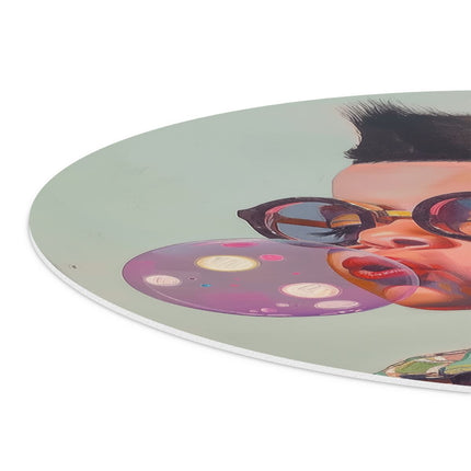 Wandcirkel detail Jonge Jongen die een Bel Blaast