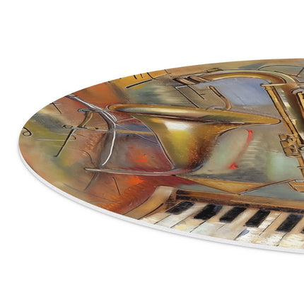 Wandcirkel detail Saxofoons, Keyboards en andere Muziekinstrumenten