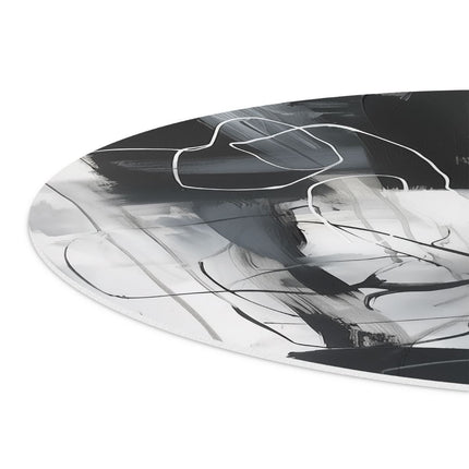 Wandcirkel detail Zwart Wit Abstract Kunstwerk