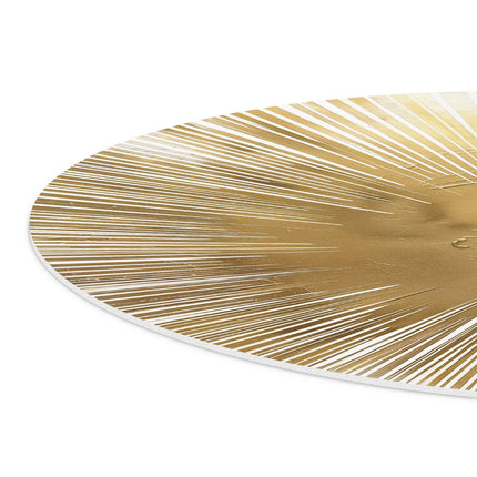 Wandcirkel detail Gouden Zonnestraal op een Witte Achtergrond