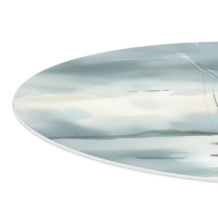 Wandcirkel detail Aquarelkunstwerk van een Zeilboot in het Water