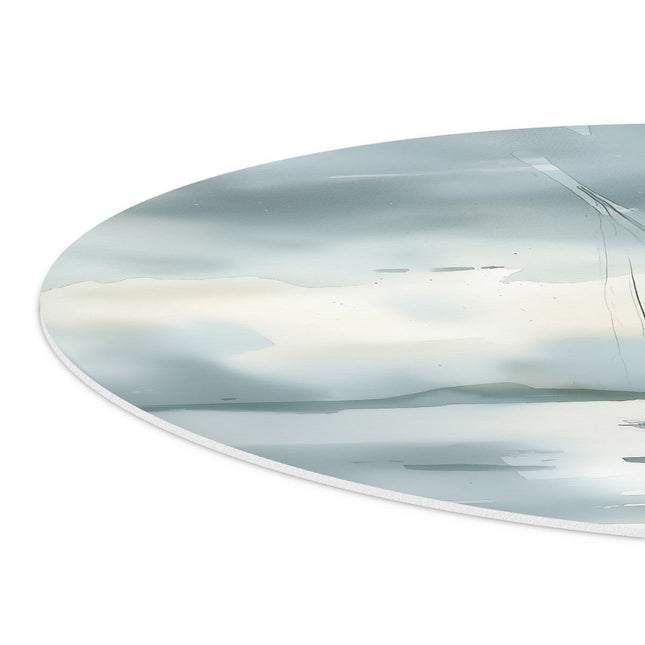 Wandcirkel detail Aquarelkunstwerk van een Zeilboot in het Water